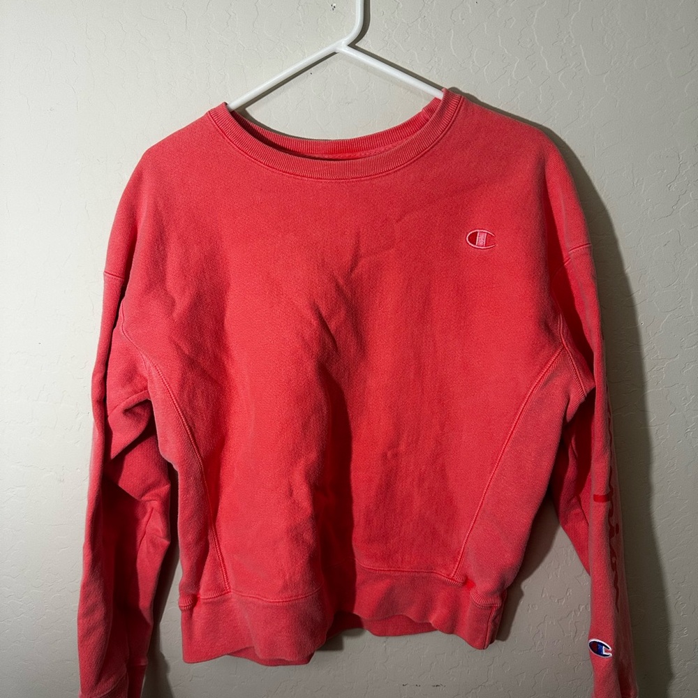 Large Champion Coral Pullover Sweatshirt